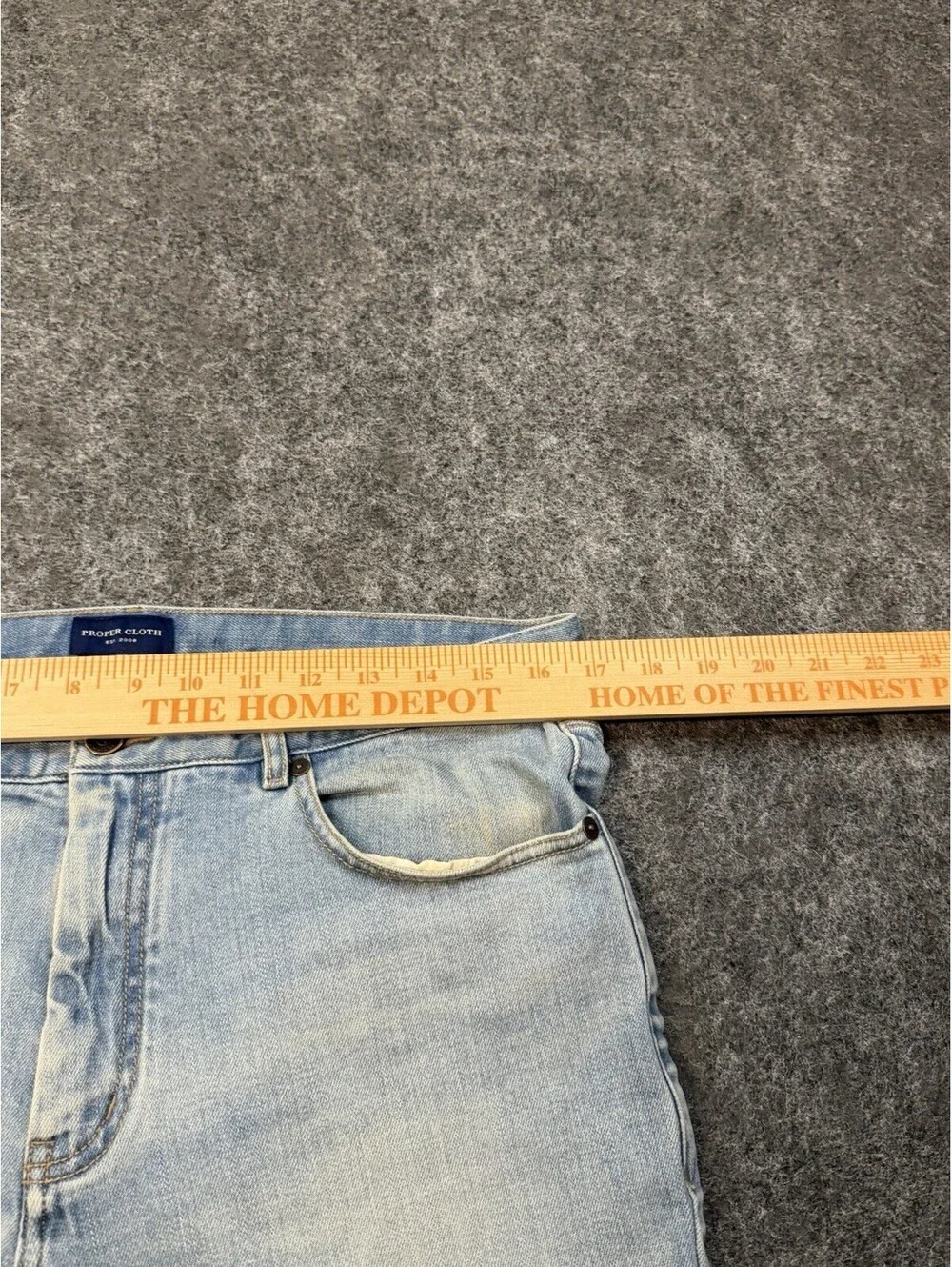 Proper Cloth Summer Casual Men’s Light Wash Blue Jeans Stretch Denim 34x26